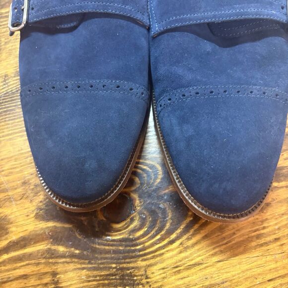 Paul Fredrick ‎ Navy Blue Oxfords Size 10 main image 4